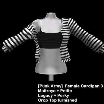 Second Life Marketplace - [Punk Army] Female Cardigan 3